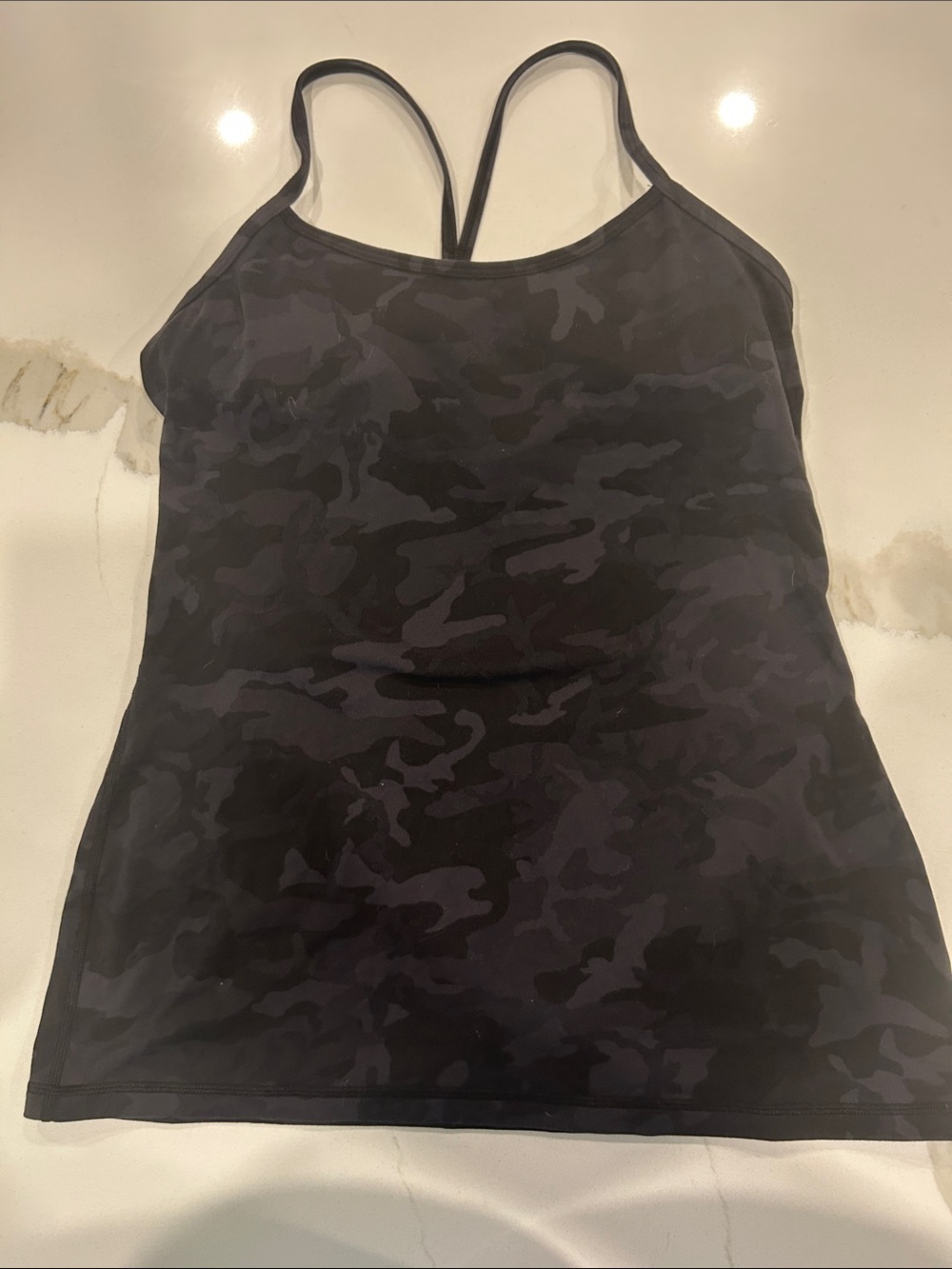 lululemon athletica Black Tonal Camo Strappy Tank